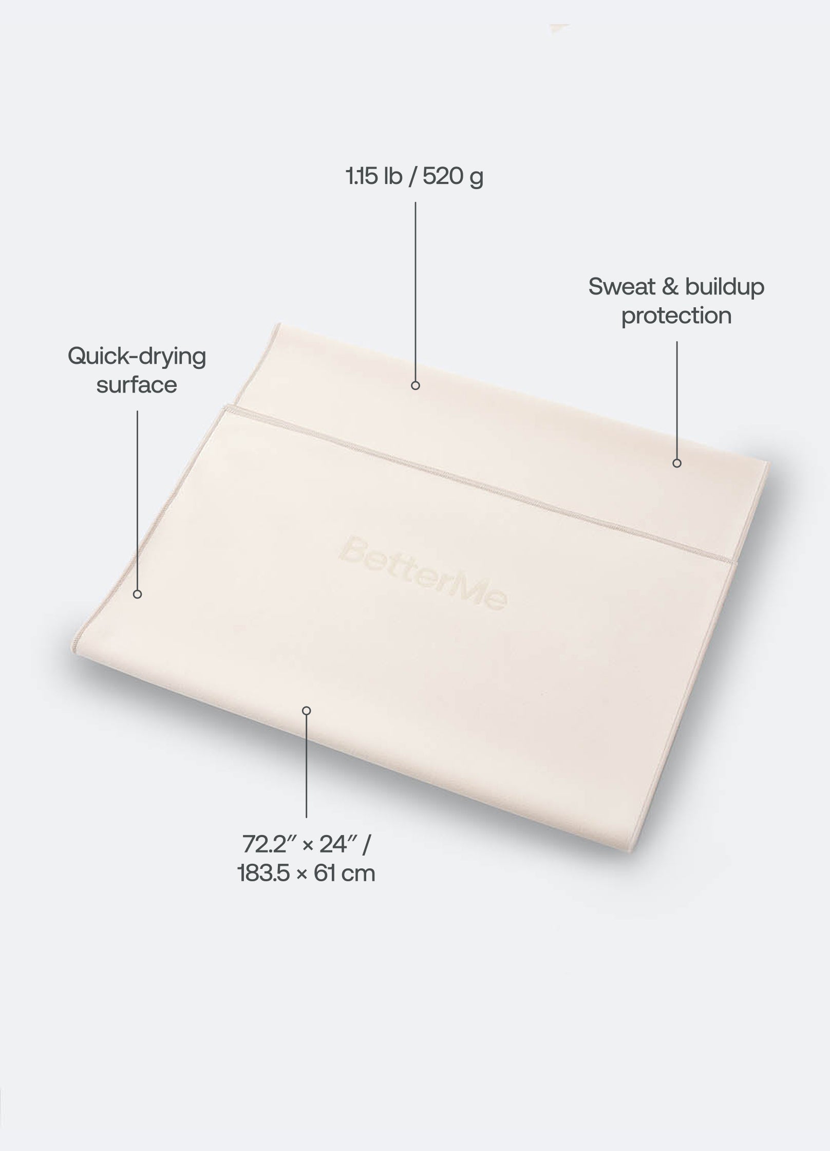 Serviette de yoga antidérapante