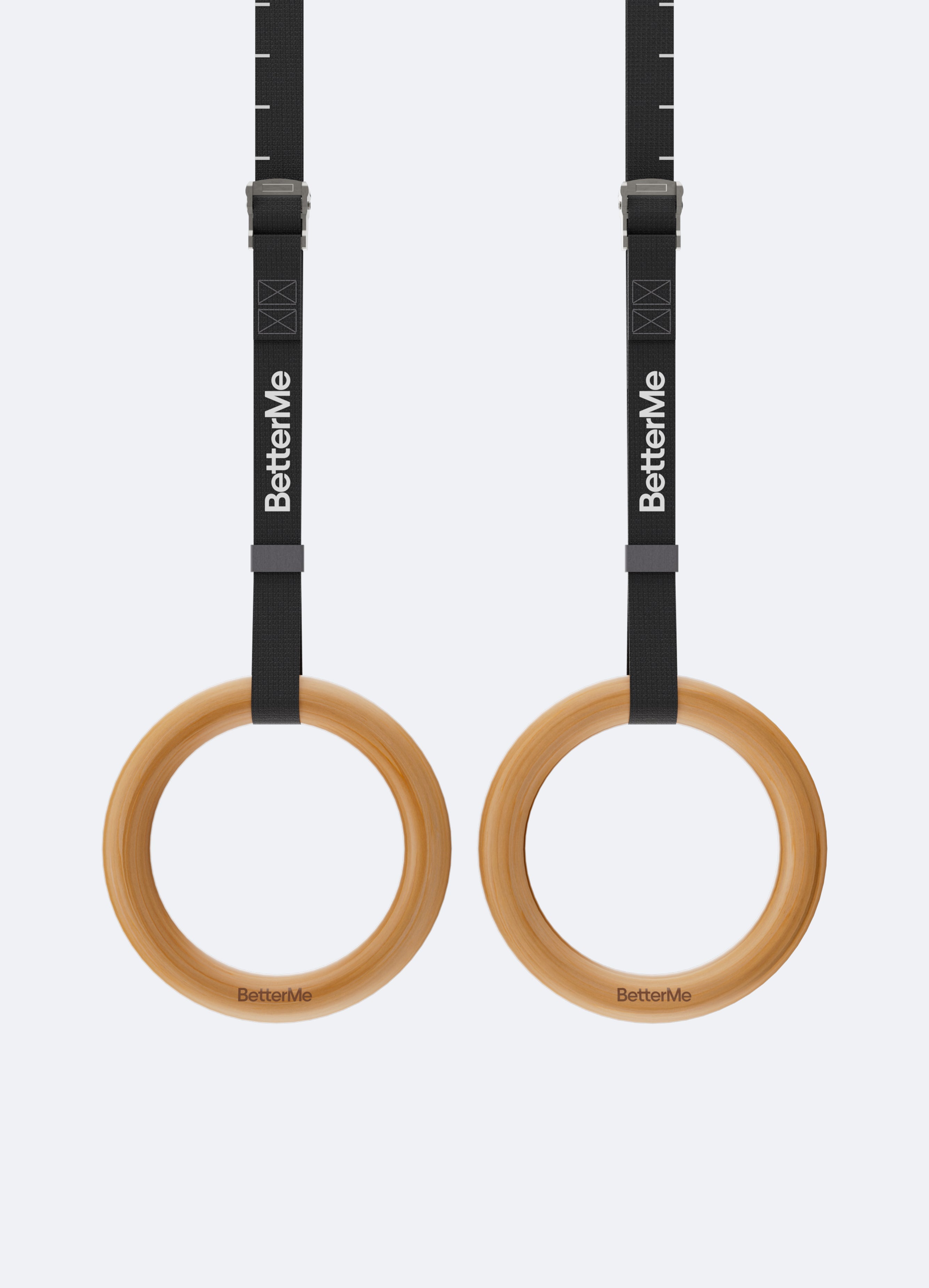Anneaux de gymnastique en bois